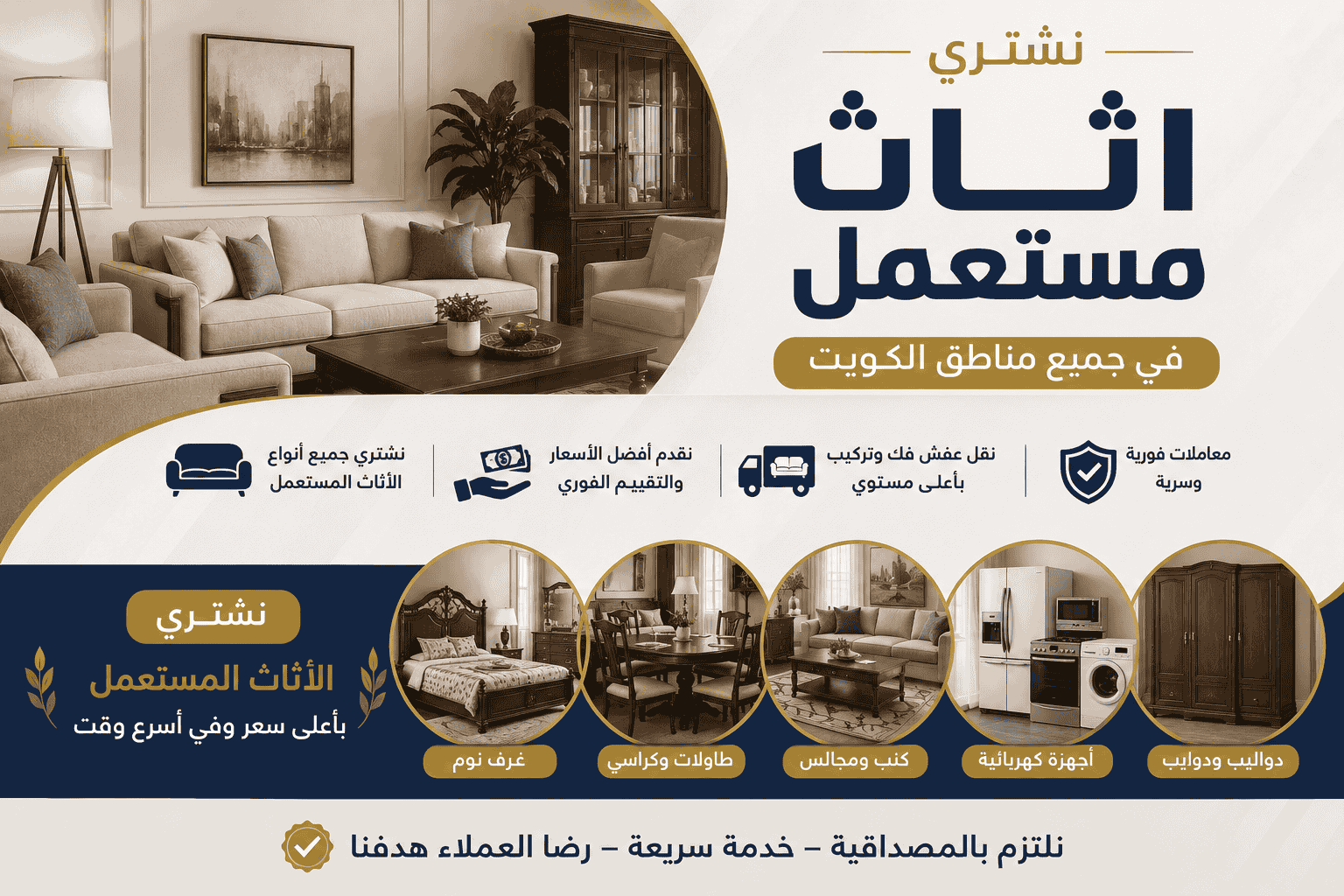 تثمين وشراء الاثاث المستعمل في الكويت