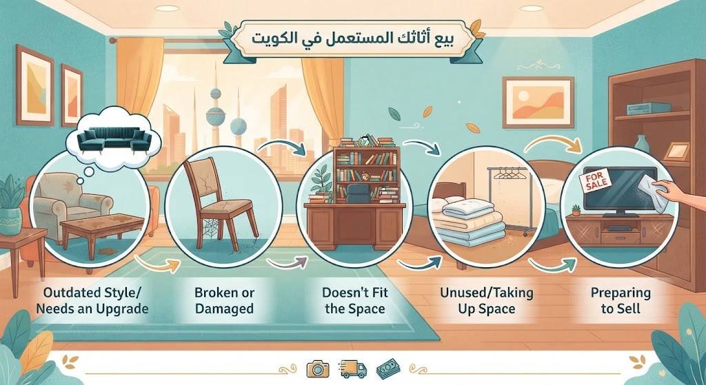 5 علامات تدل على أن الوقت مناسب لبيع أثاثك المستعمل بالكويت