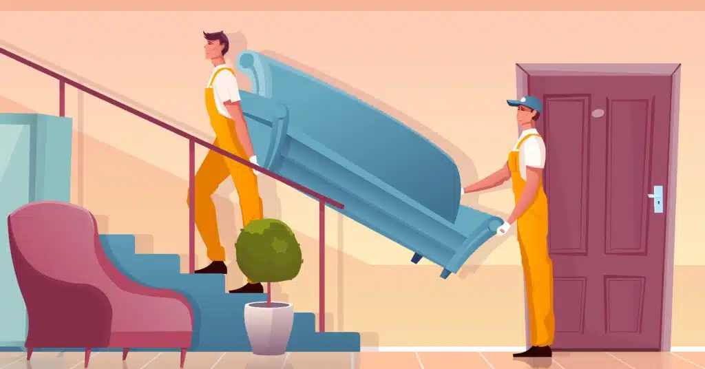 فريق شراء الأثاث المستعمل أثناء الفك والتحميل بالكويت