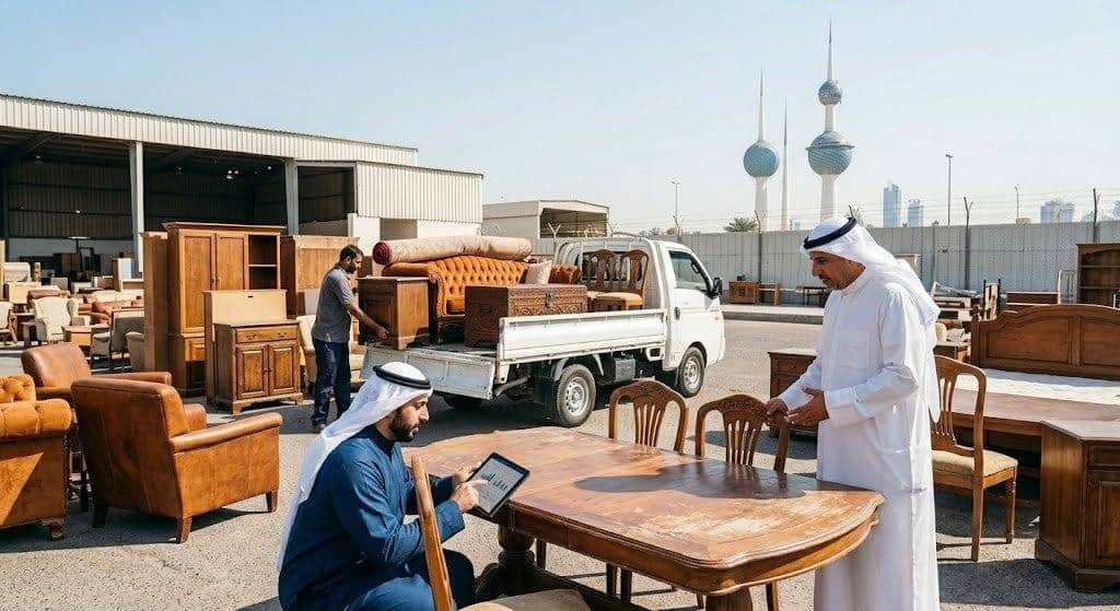 فريق عمل محترف يقوم بتقييم وشراء ونقل الأثاث المستعمل ضمن خدمات شراء اثاث مستعمل الصوابر لضمان تقديم أفضل الأسعار وخدمة سريعة وموثوقة.